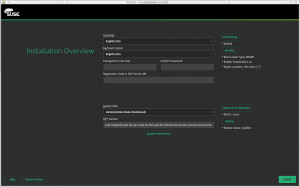 One-click-installer view on SUSE CaaSP 4.0 (yast2-storage-ng)
